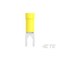 Te Connectivity Fork Terminal, #10 Stud Size, 6 mm², 600 V, Vinyl, PVC Insulated, Yellow 53248-1 - alternate 3